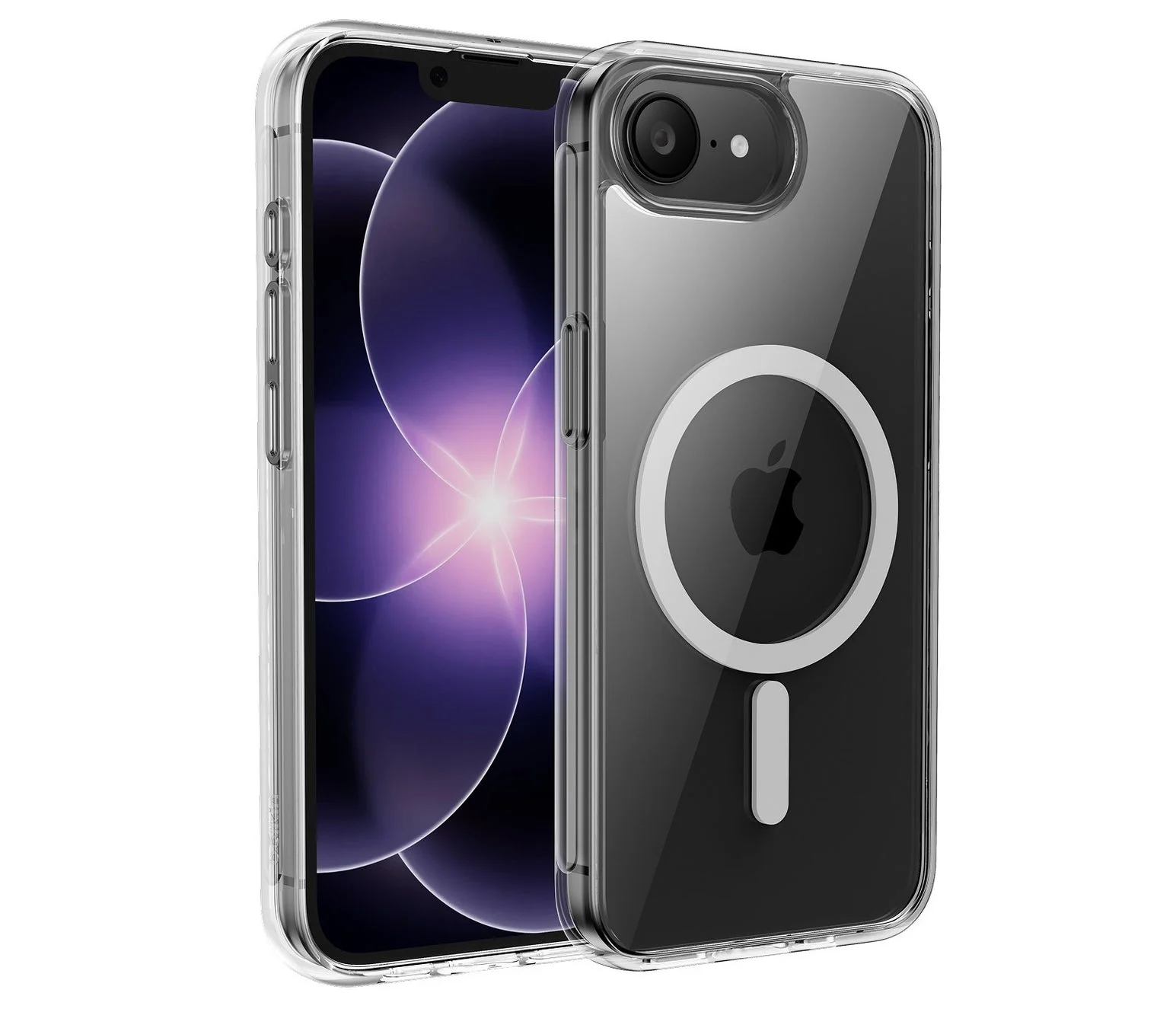 クリアケース装着iPhone
