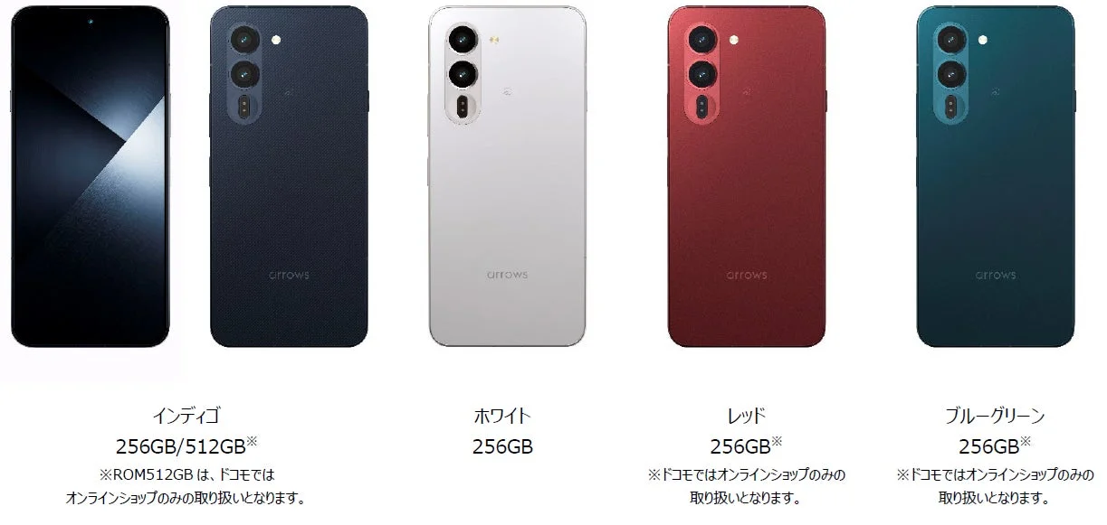 arrows Alpha2 F-51Gのカラーバリエーション