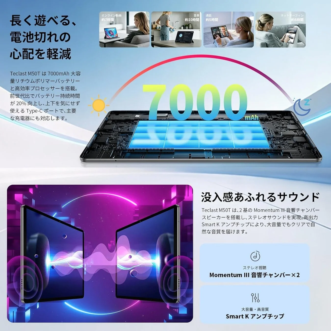大容量バッテリー