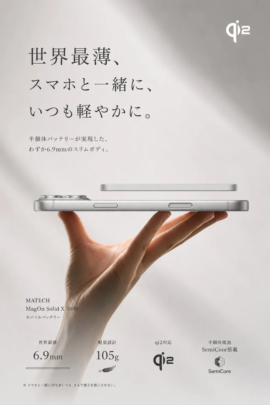 世界最薄クラス6.9mm